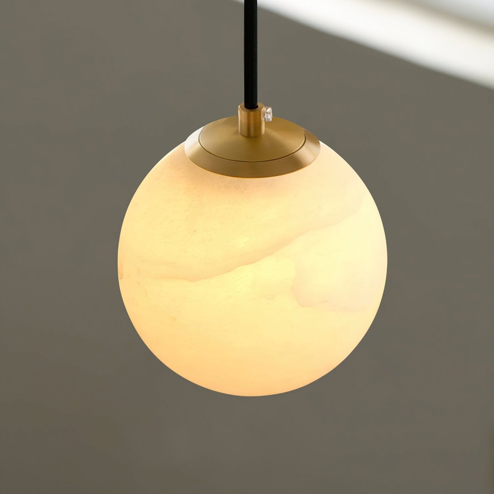 ALABASTER STONE ORB PENDANT
