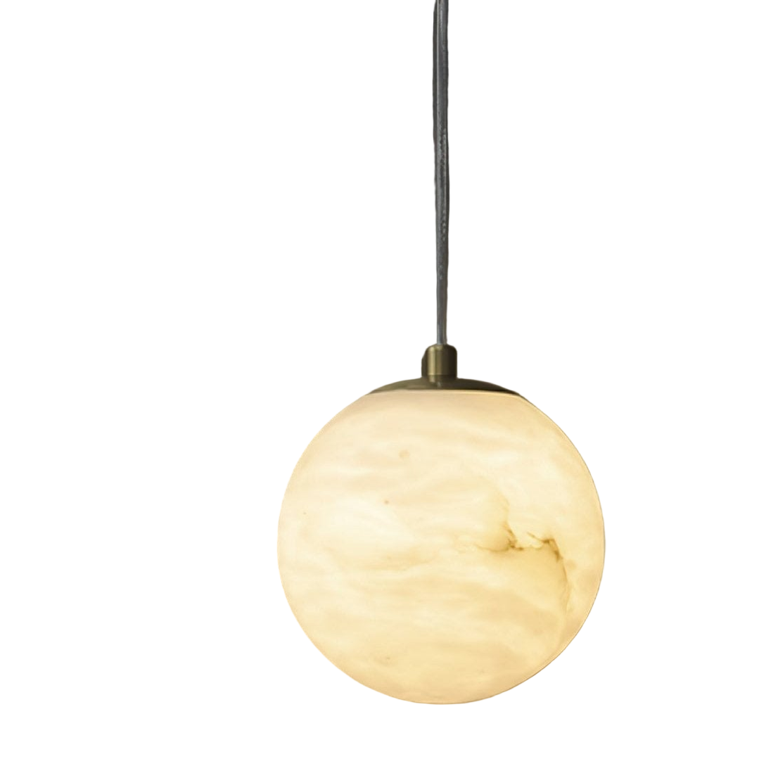 ALABASTER STONE ORB PENDANT
