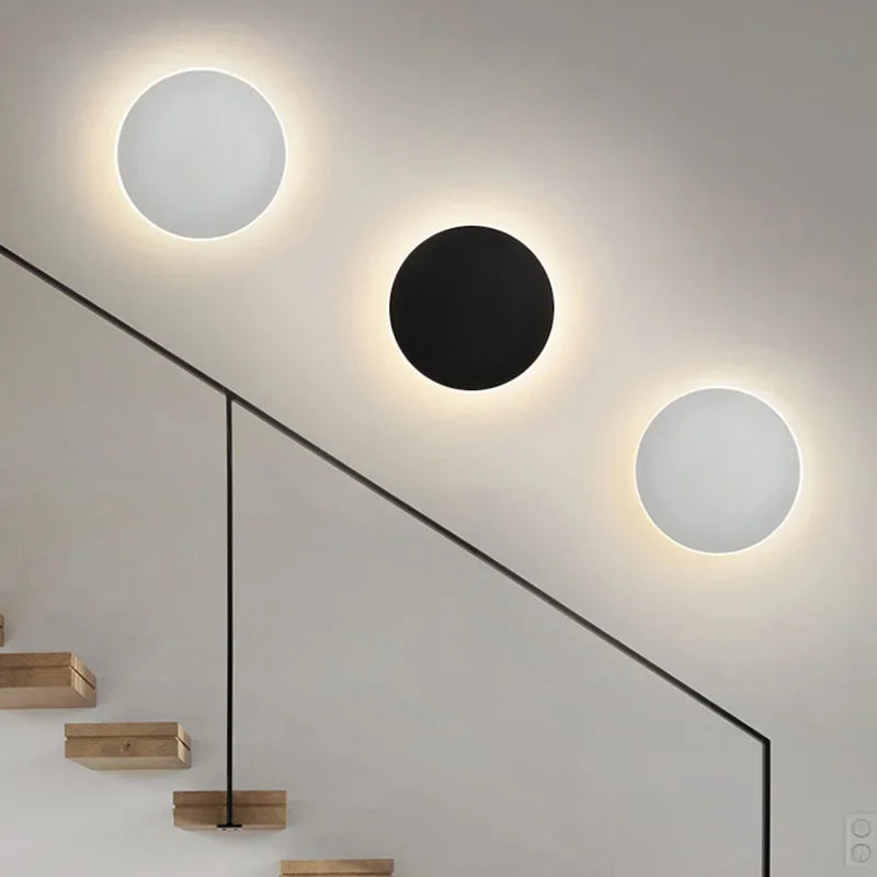 Modern Nordic Round Aluminum Minimalist LED Wall Light