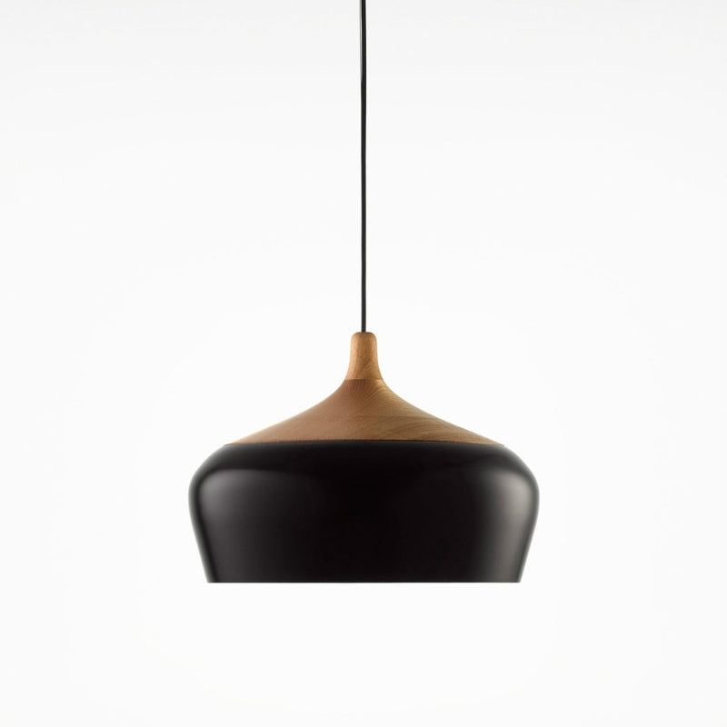 BLACK TEARDROP WOOD PENDANT
