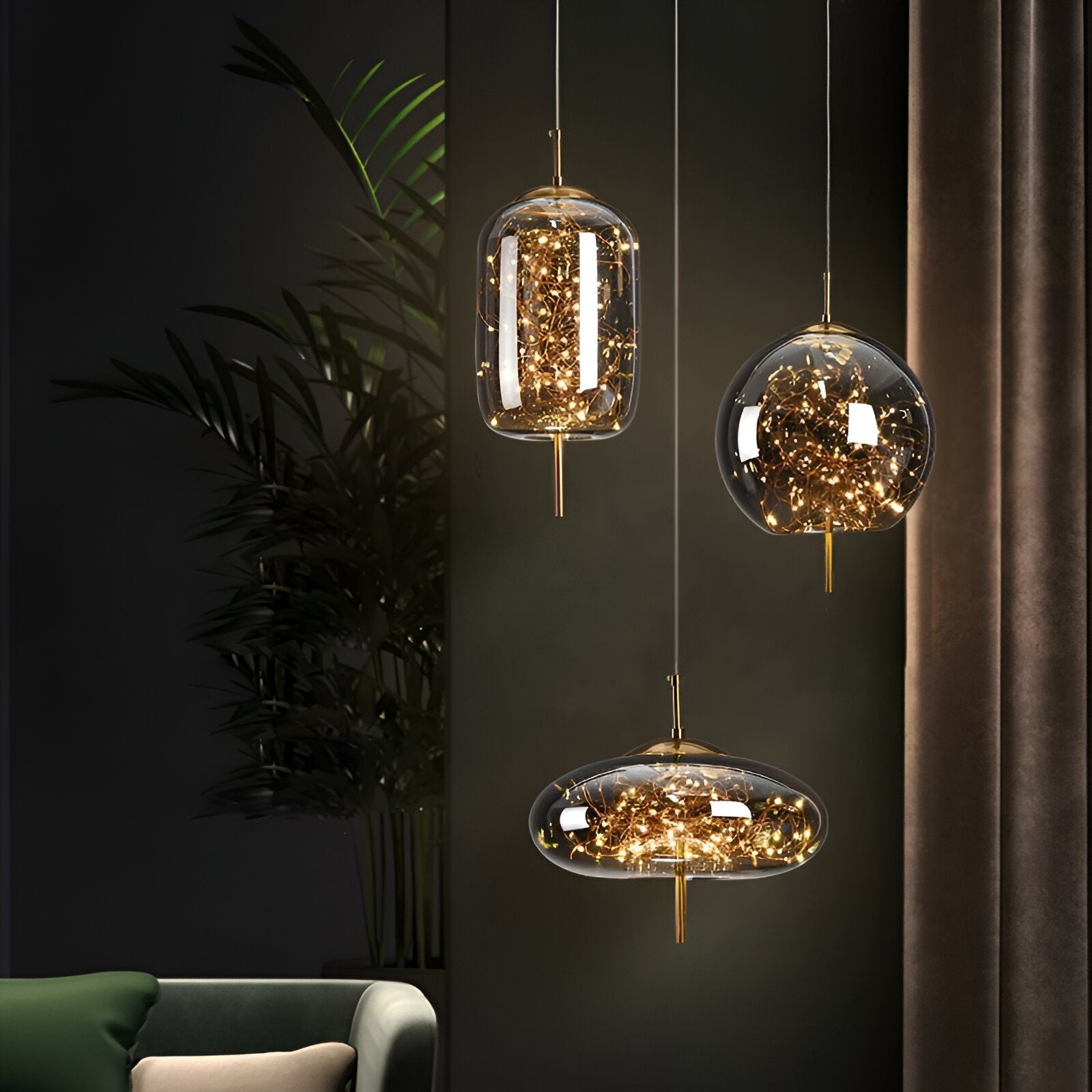 BRASS JEWEL DISC PENDANT