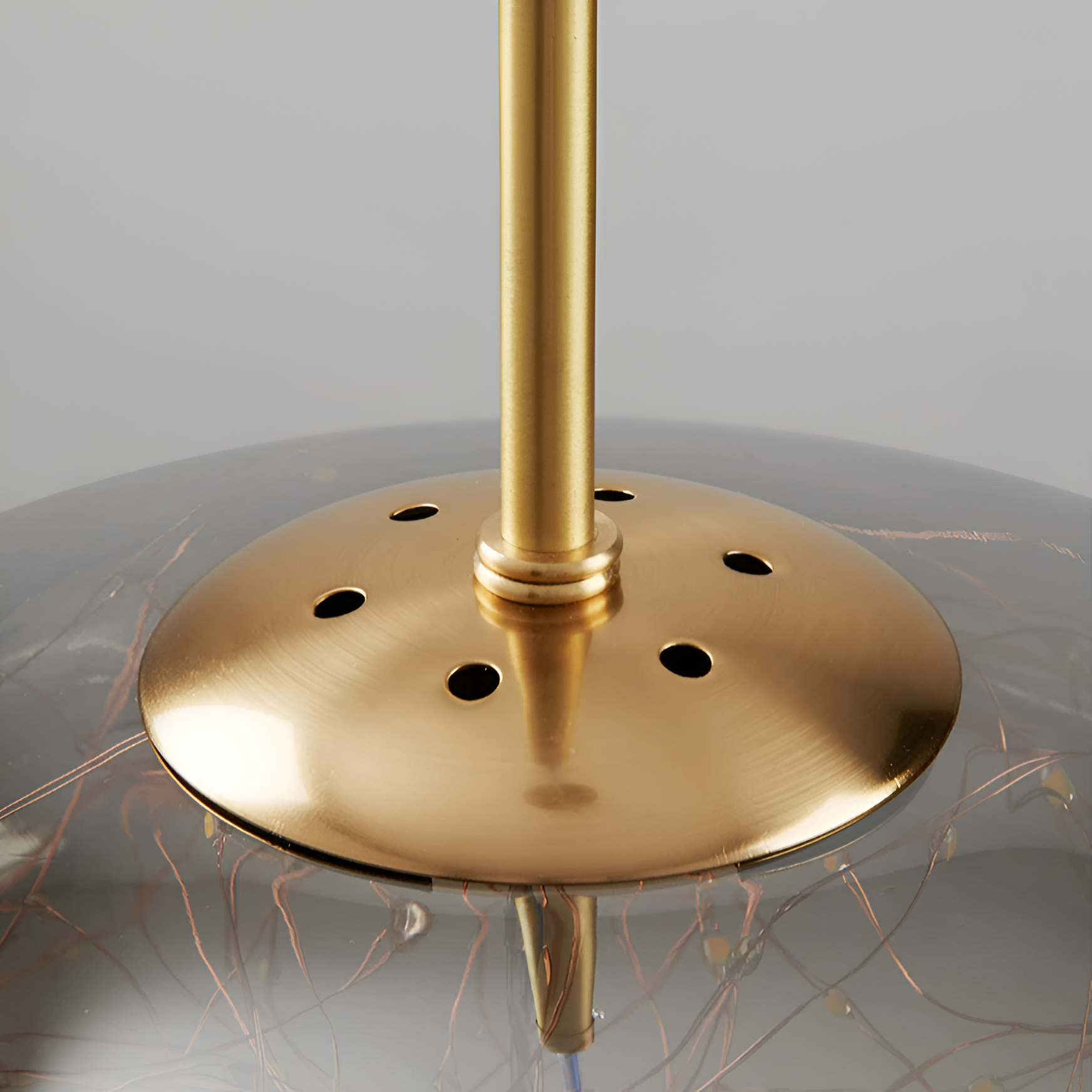 BRASS JEWEL DISC PENDANT
