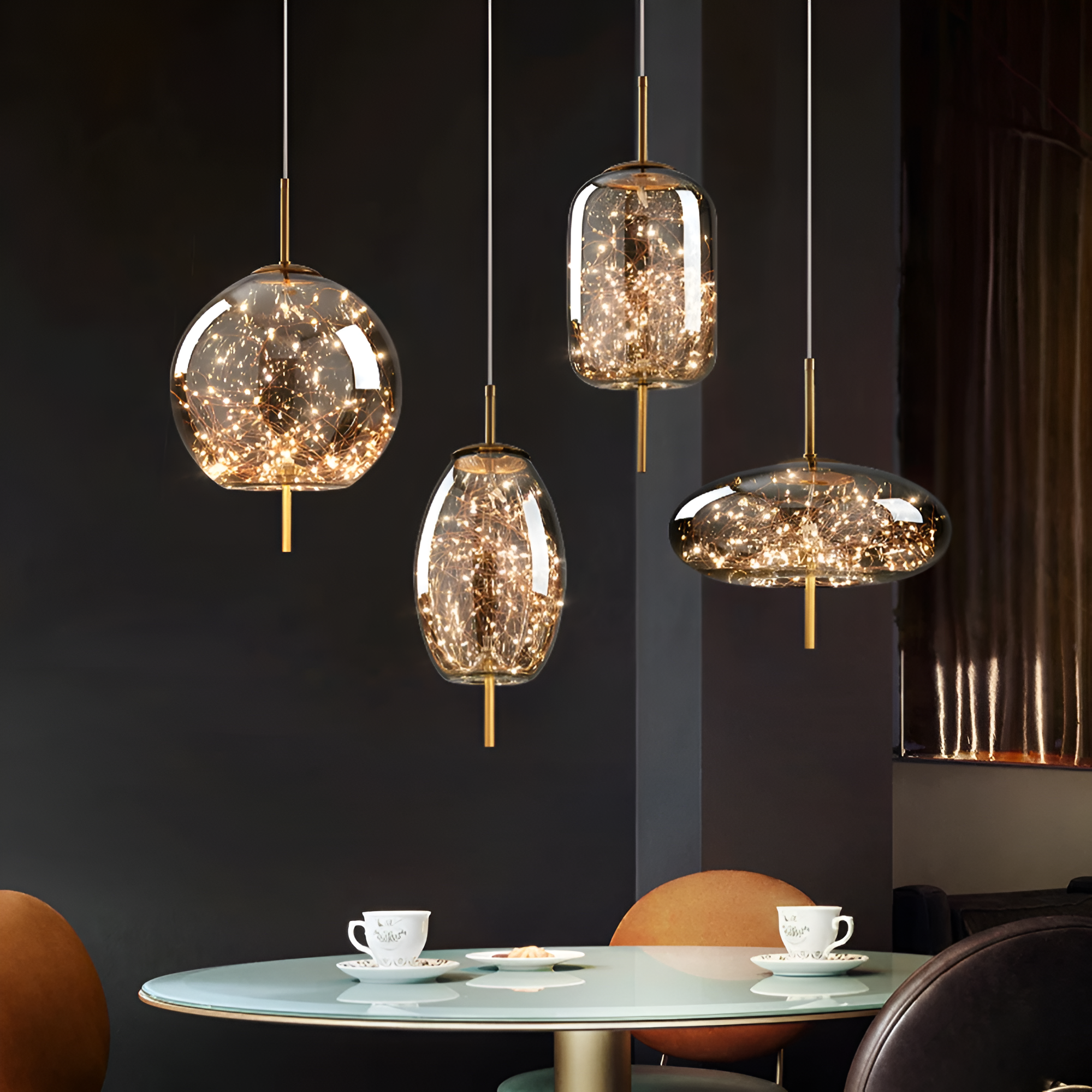 BRASS JEWEL DISC PENDANT