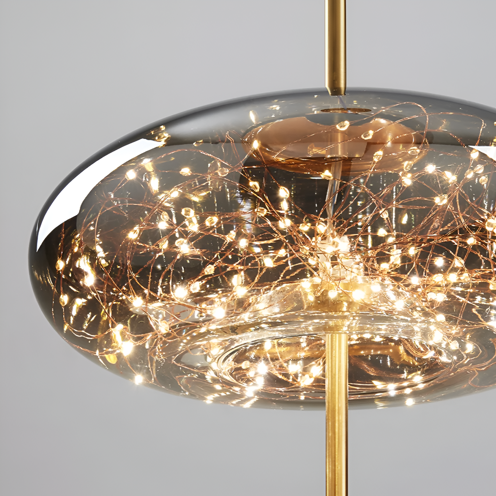 BRASS JEWEL DISC PENDANT