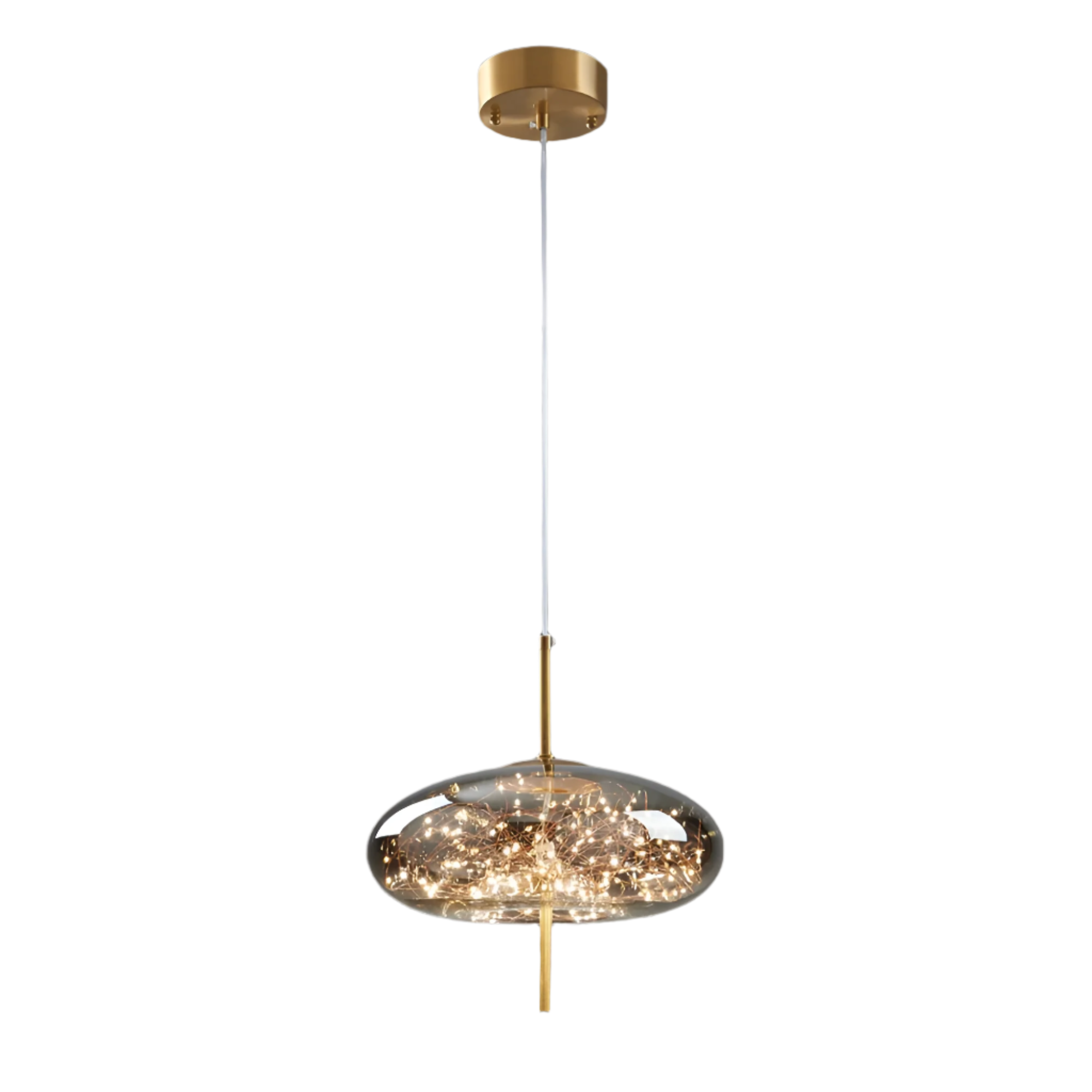 BRASS JEWEL DISC PENDANT