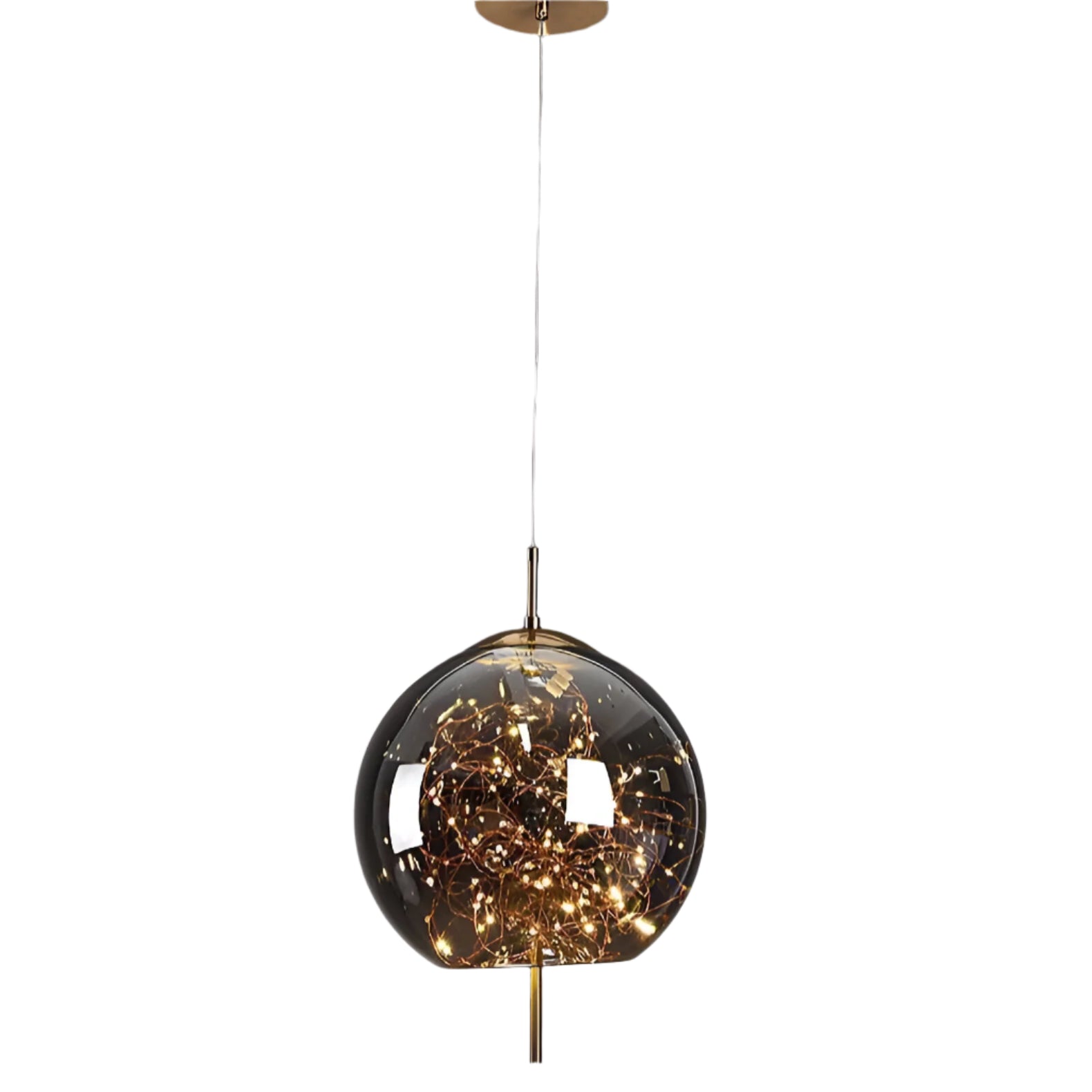 BRASS JEWEL DISC PENDANT