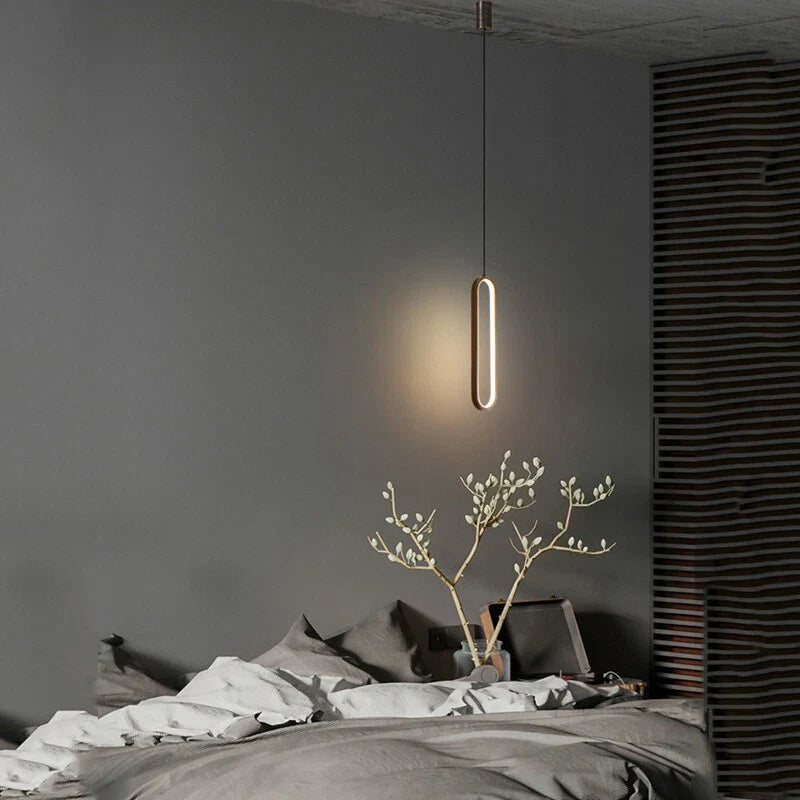 BRASS OVAL LOOP PENDANT