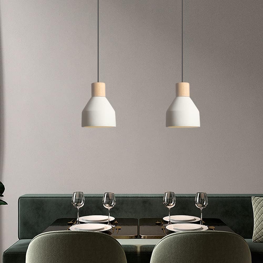 CEMENT CONE WOOD PENDANT