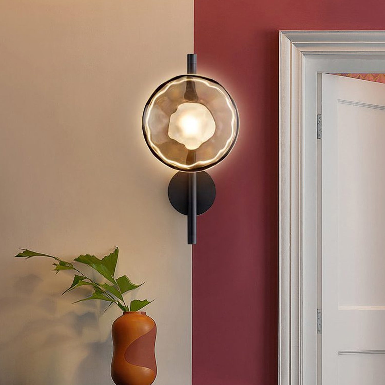 Nordic Round Design Ceto Glass Wall Light
