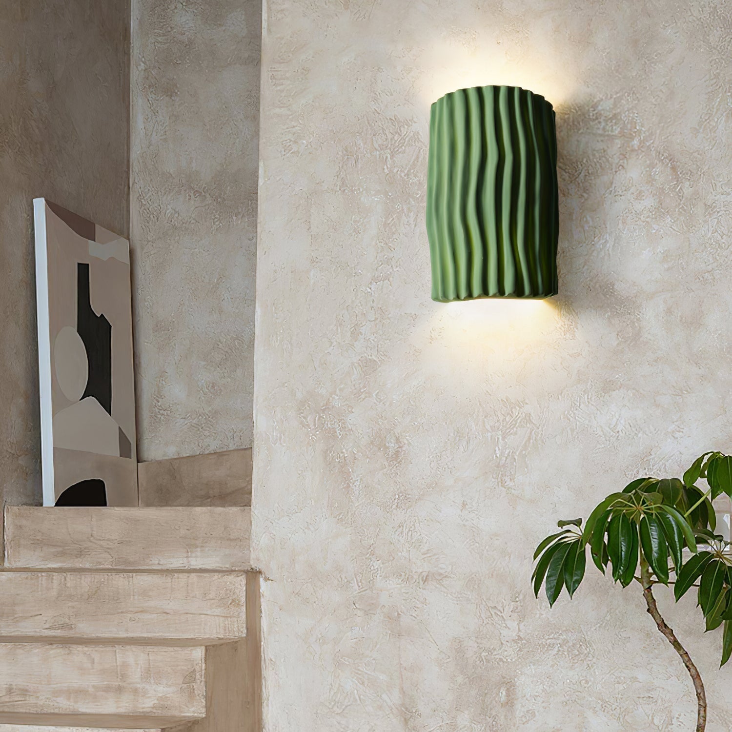 Clarity Curve Japandi Resin Wall Light