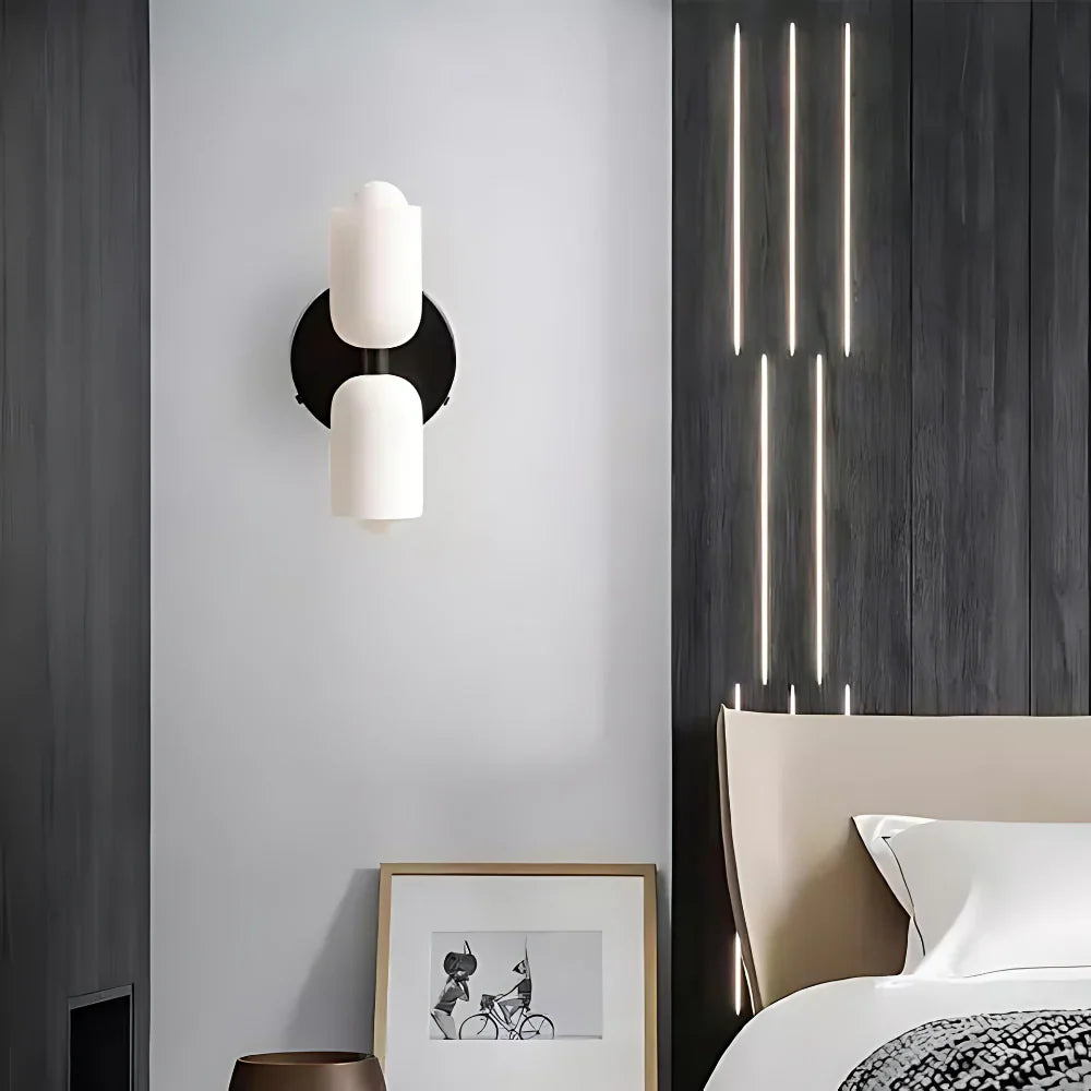 Elegance Cream Acrylic Metal Base Minimalist Wall Light