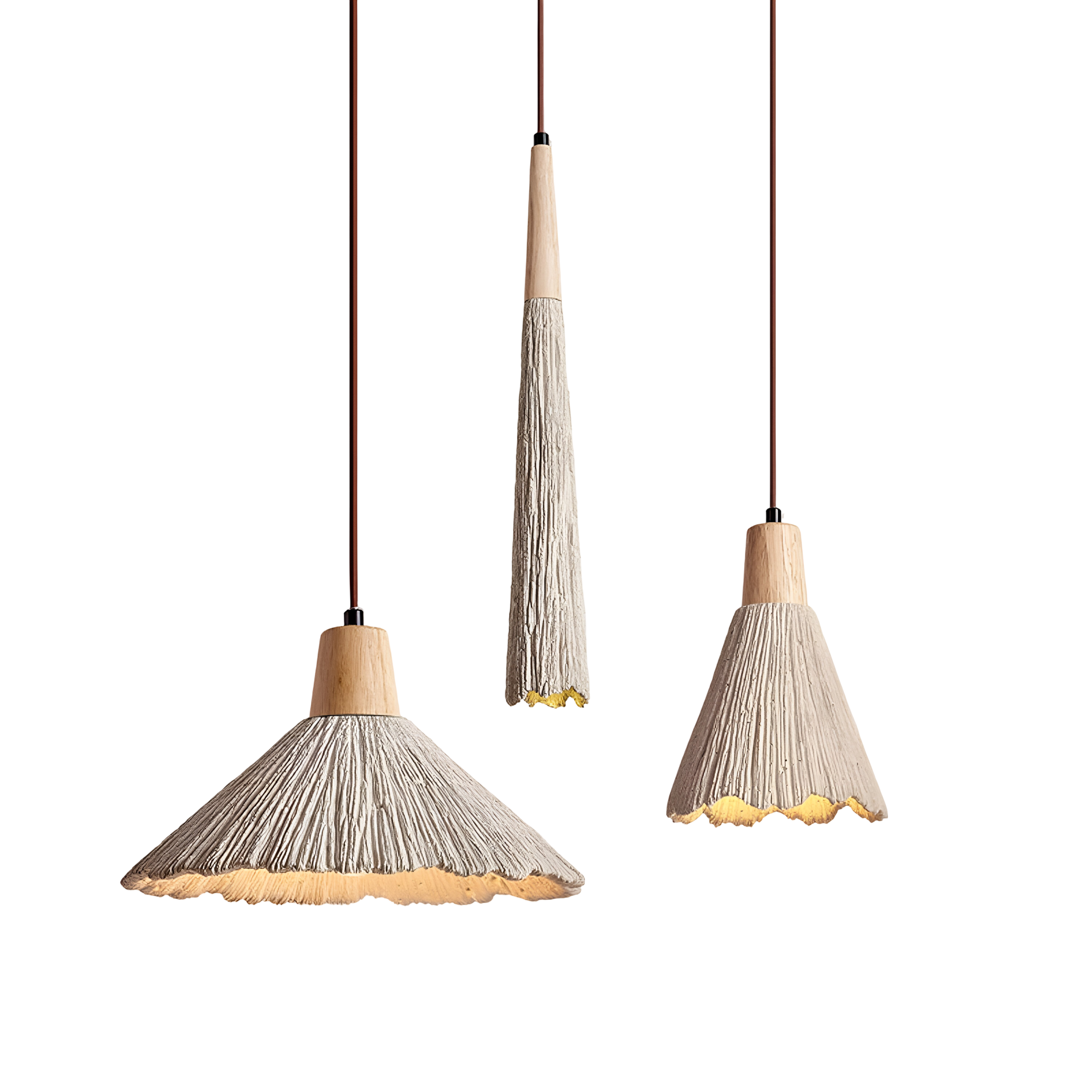 CREAM TASSEL CONE PENDANT