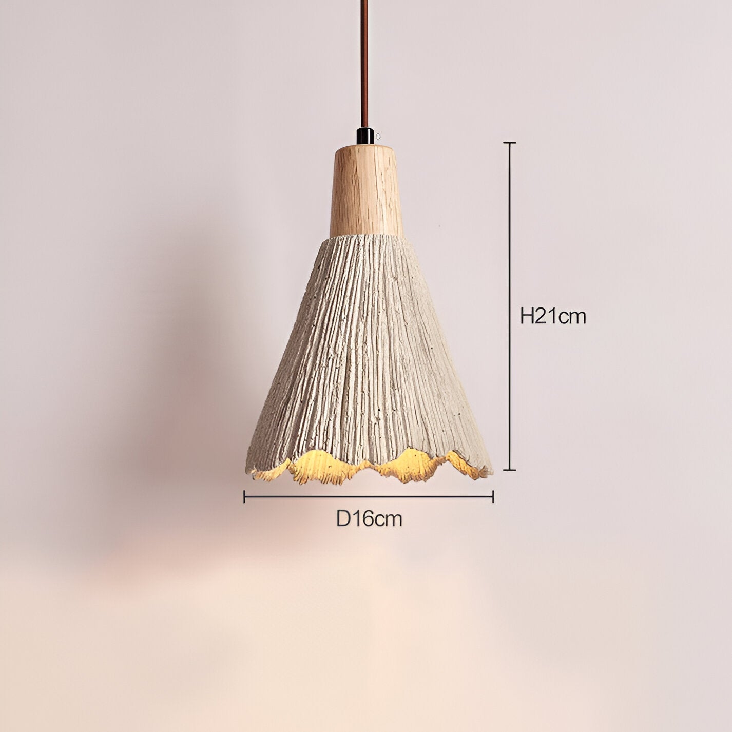 CREAM TASSEL CONE PENDANT