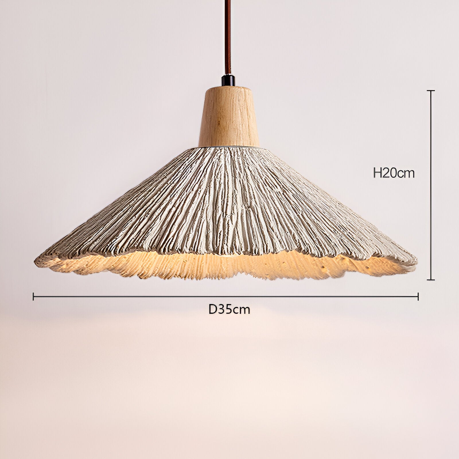 CREAM TASSEL CONE PENDANT