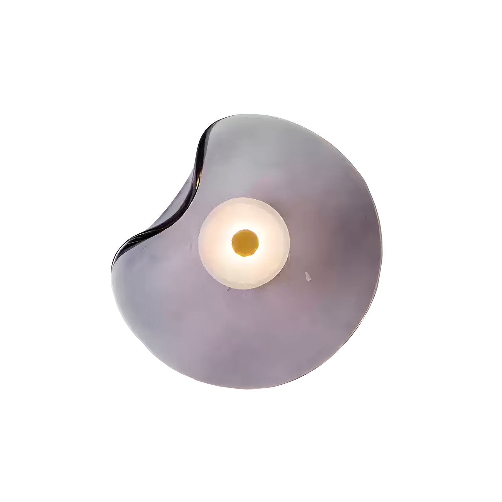 Nordic Curved Glass Japandi Style Glass LED Wall Light