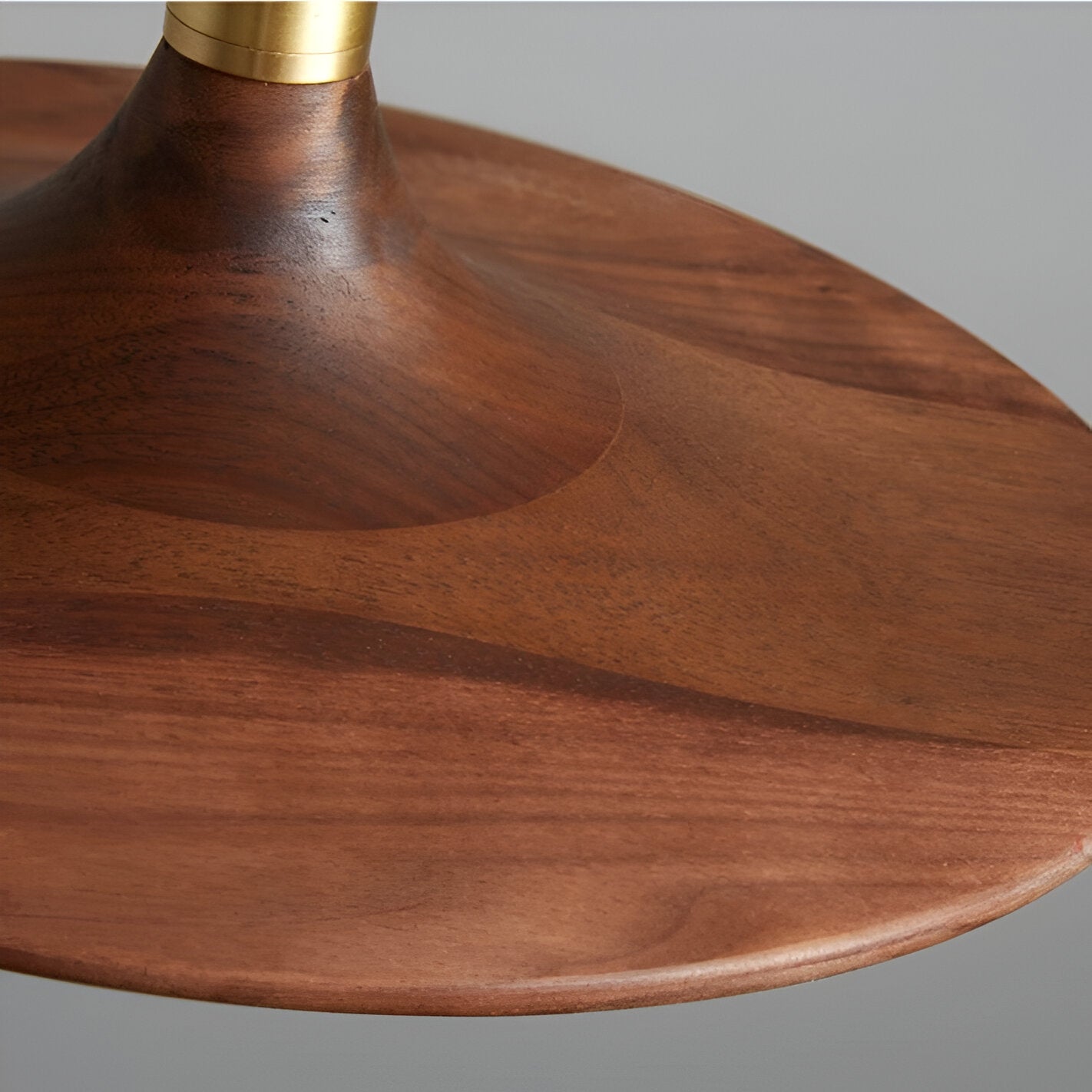 Nordic Style Walnut-Finish Iron Pendant Light
