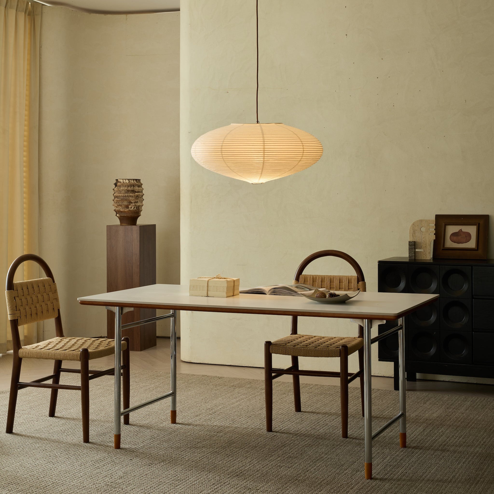 Ellipse Washi Paper Pendant Lampshade