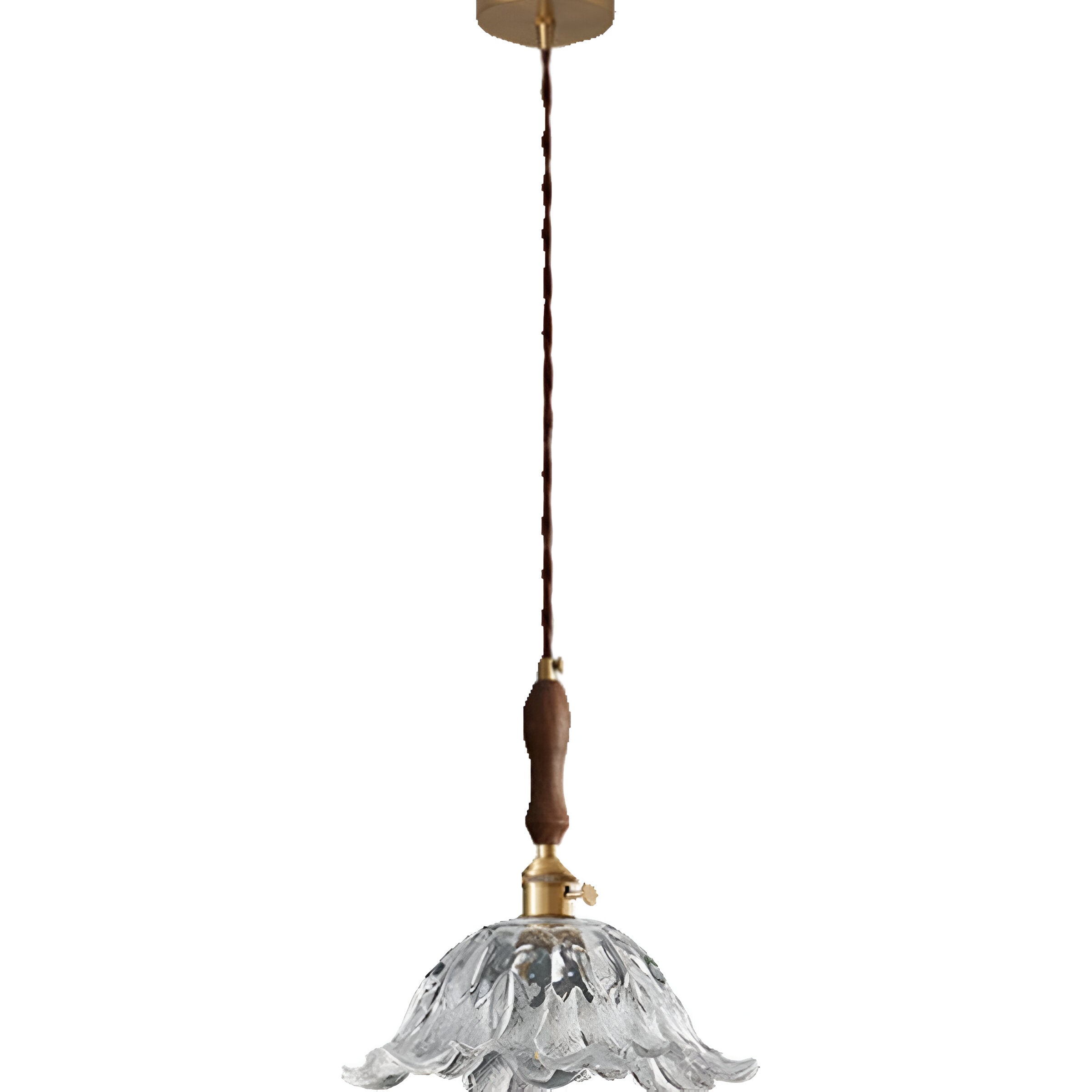 FLUTED GLASS FLOWER PENDANT