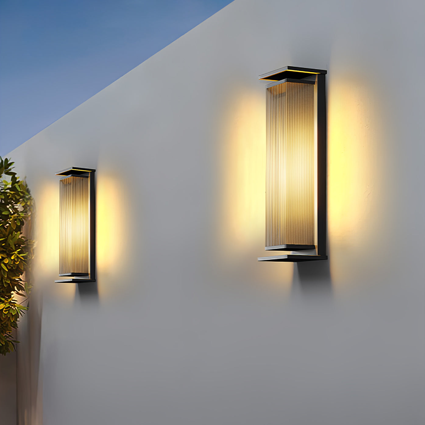 FROSTED BOX OUTDOOR LAMP