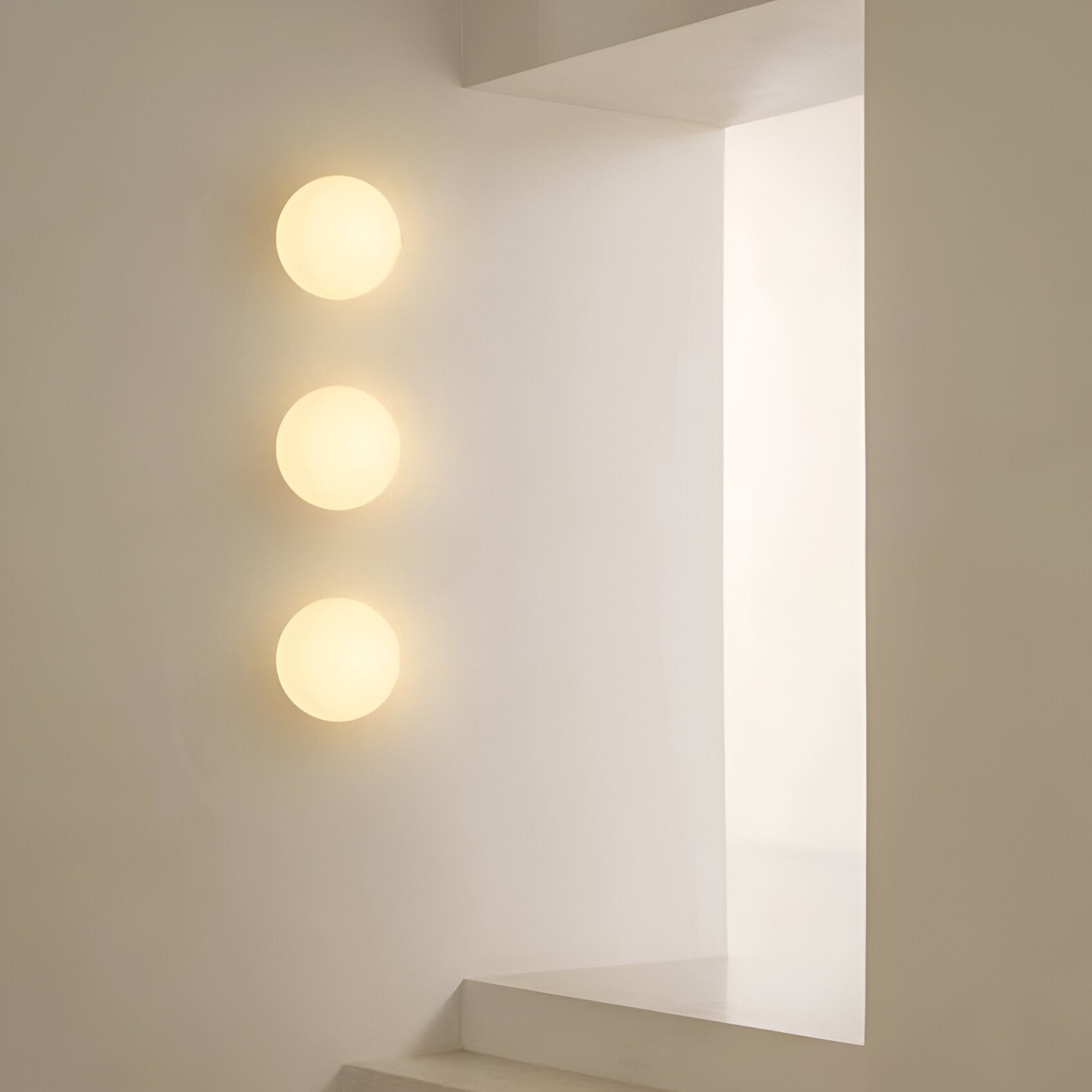 FROSTED GLOBE WALL LAMP
