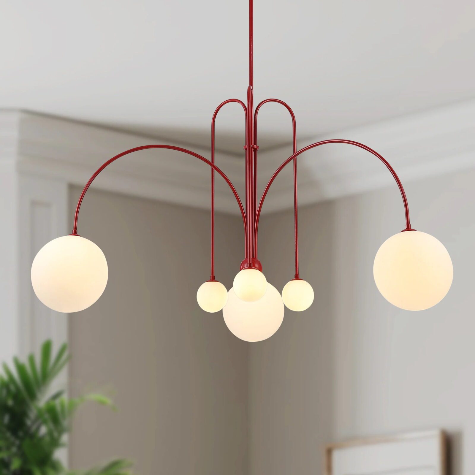 Nordic Gran Finale Nordic White Glass Metal Pendant Light