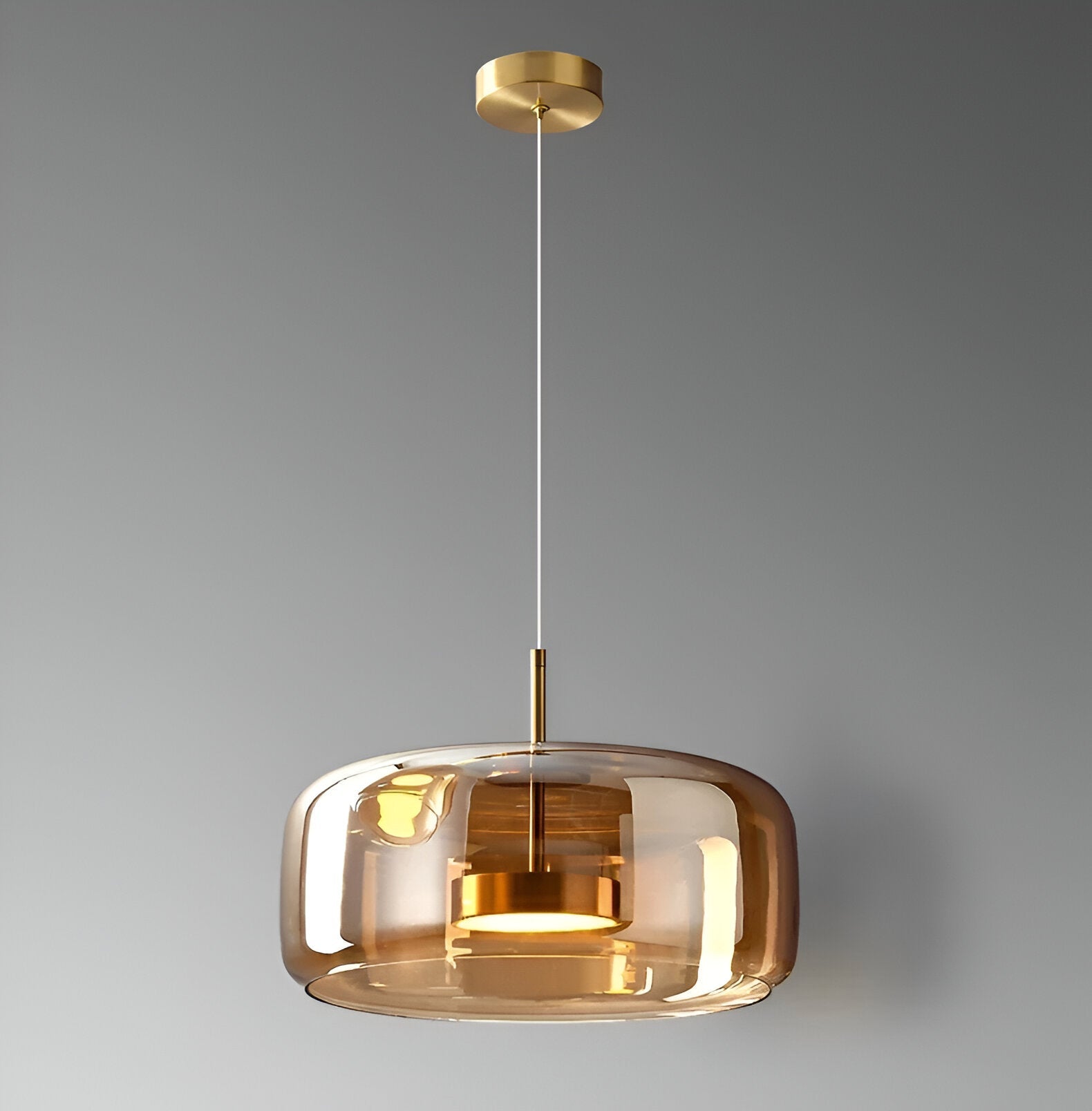 HAILIE AMBER GLASS PENDANT