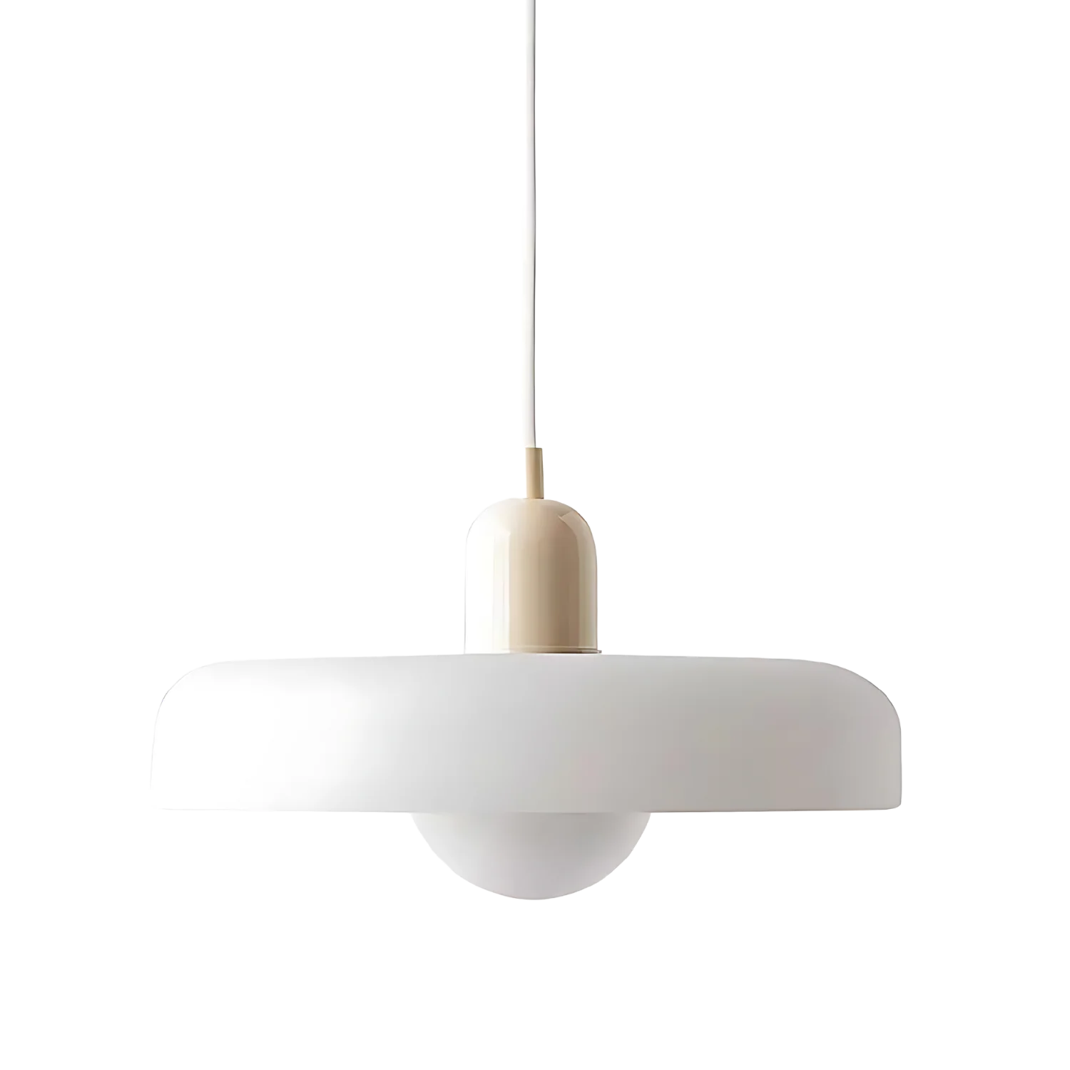 HALO WHITE SAUCER PENDANT
