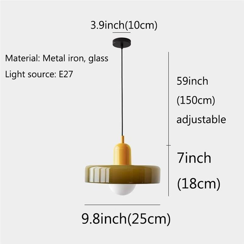 Luminous Halo Modern Glass Pendant Light