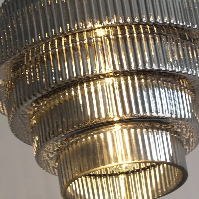 Kaela Vintage Striped Glass Pendant Light