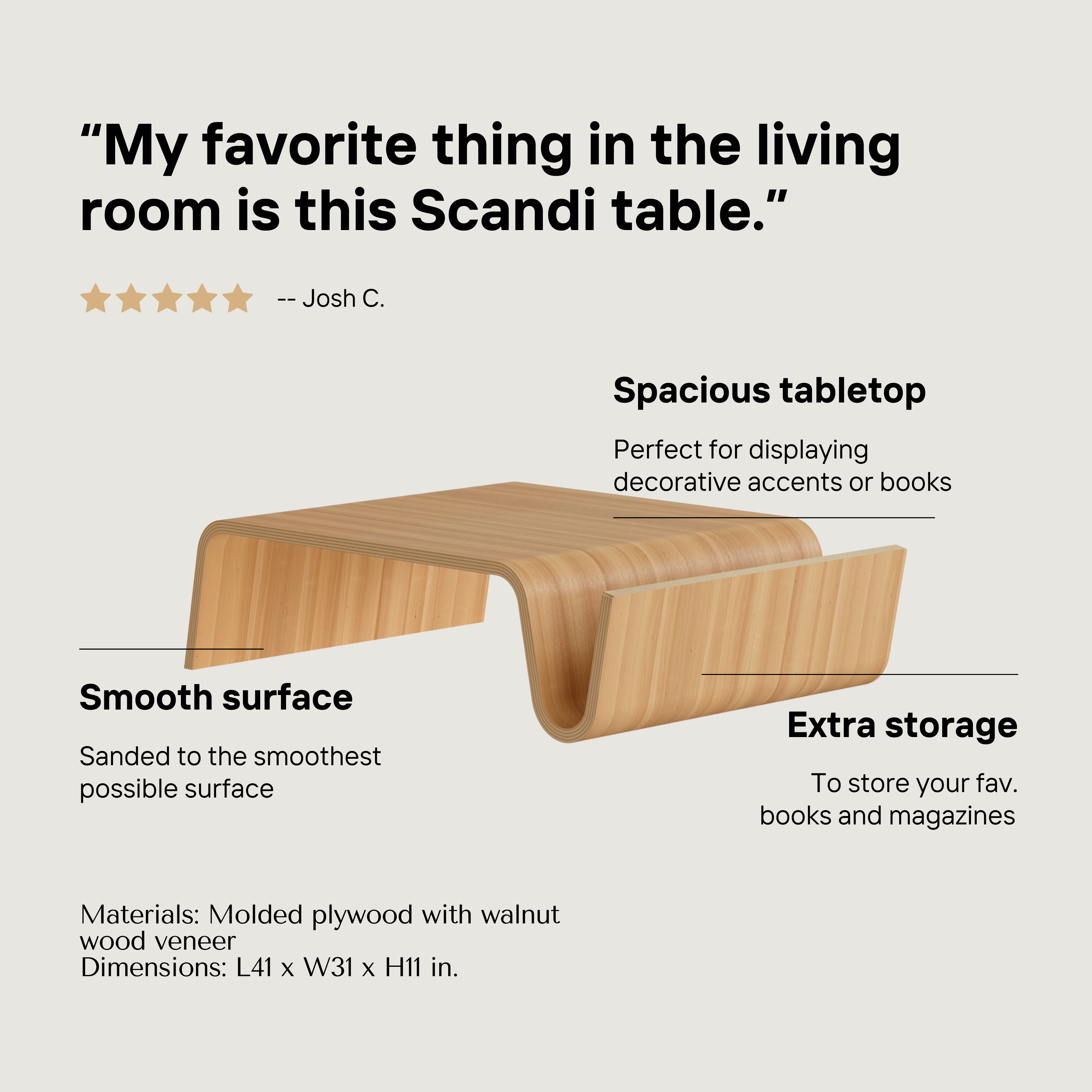 LIGHT OAK COFFEE TABLE