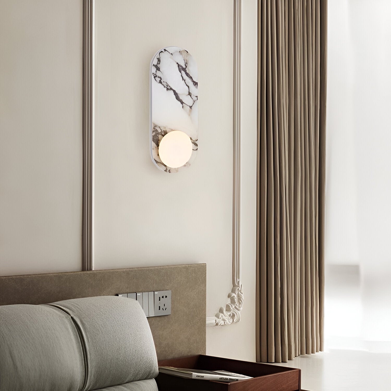 MARBLE PILL WALL LAMP