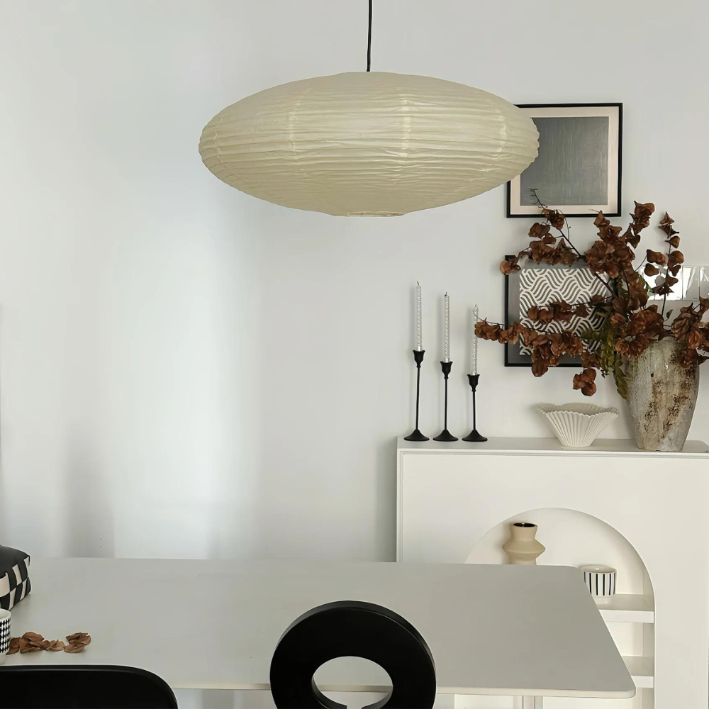 The Mist Shard Japandi Paper Pendant Light