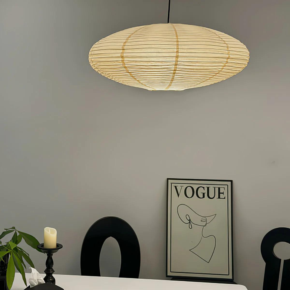 The Mist Shard Japandi Paper Pendant Light