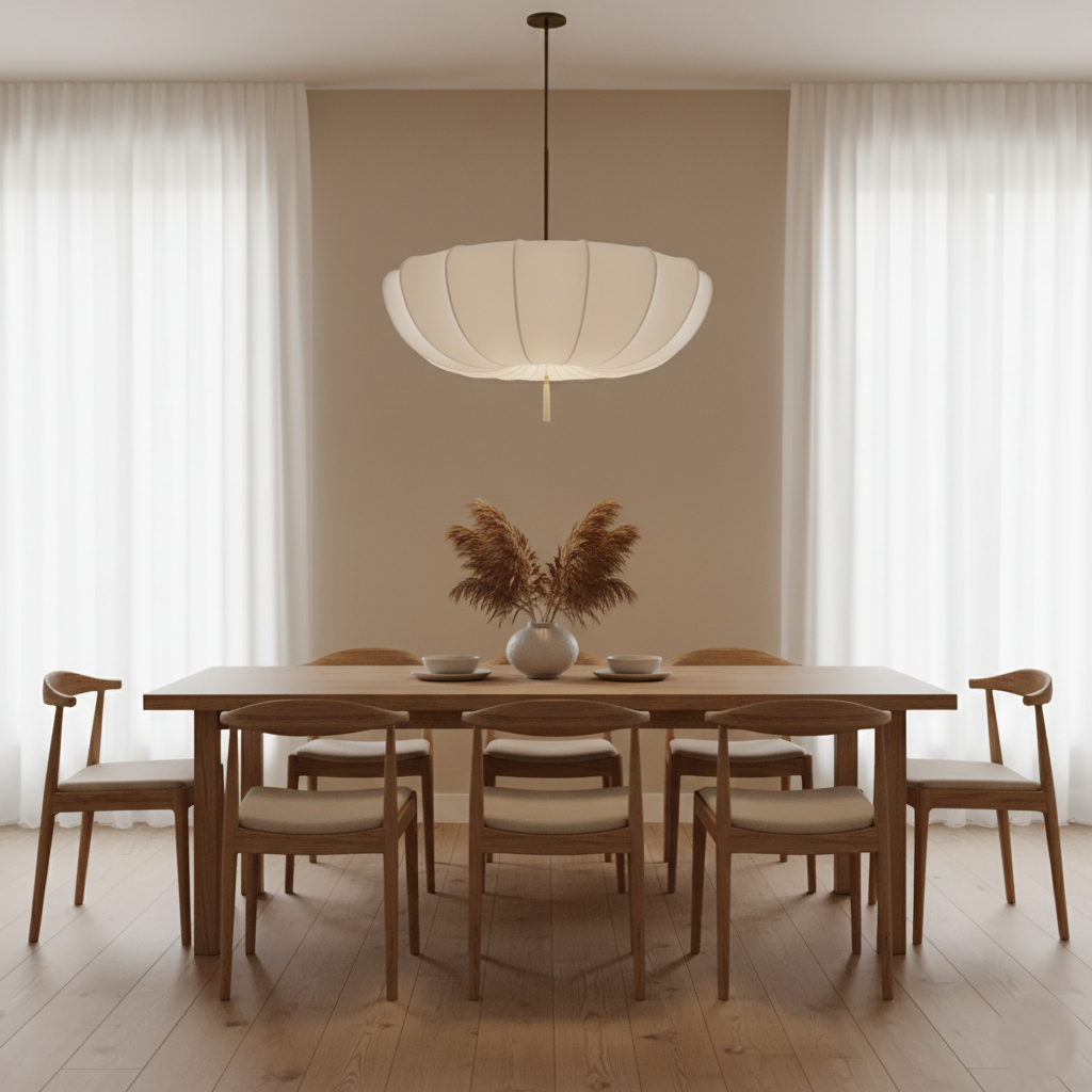 PLEATED SCALLOP DOME PENDANT
