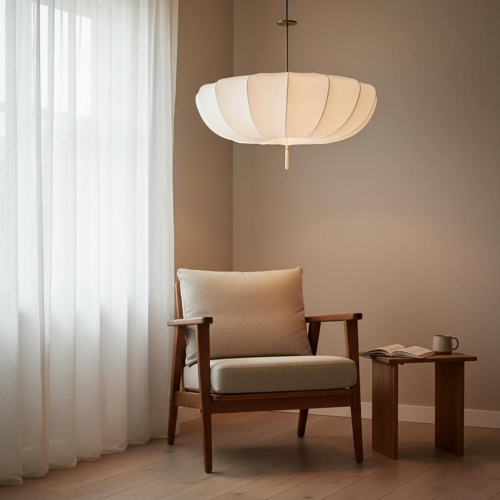 PLEATED SCALLOP DOME PENDANT