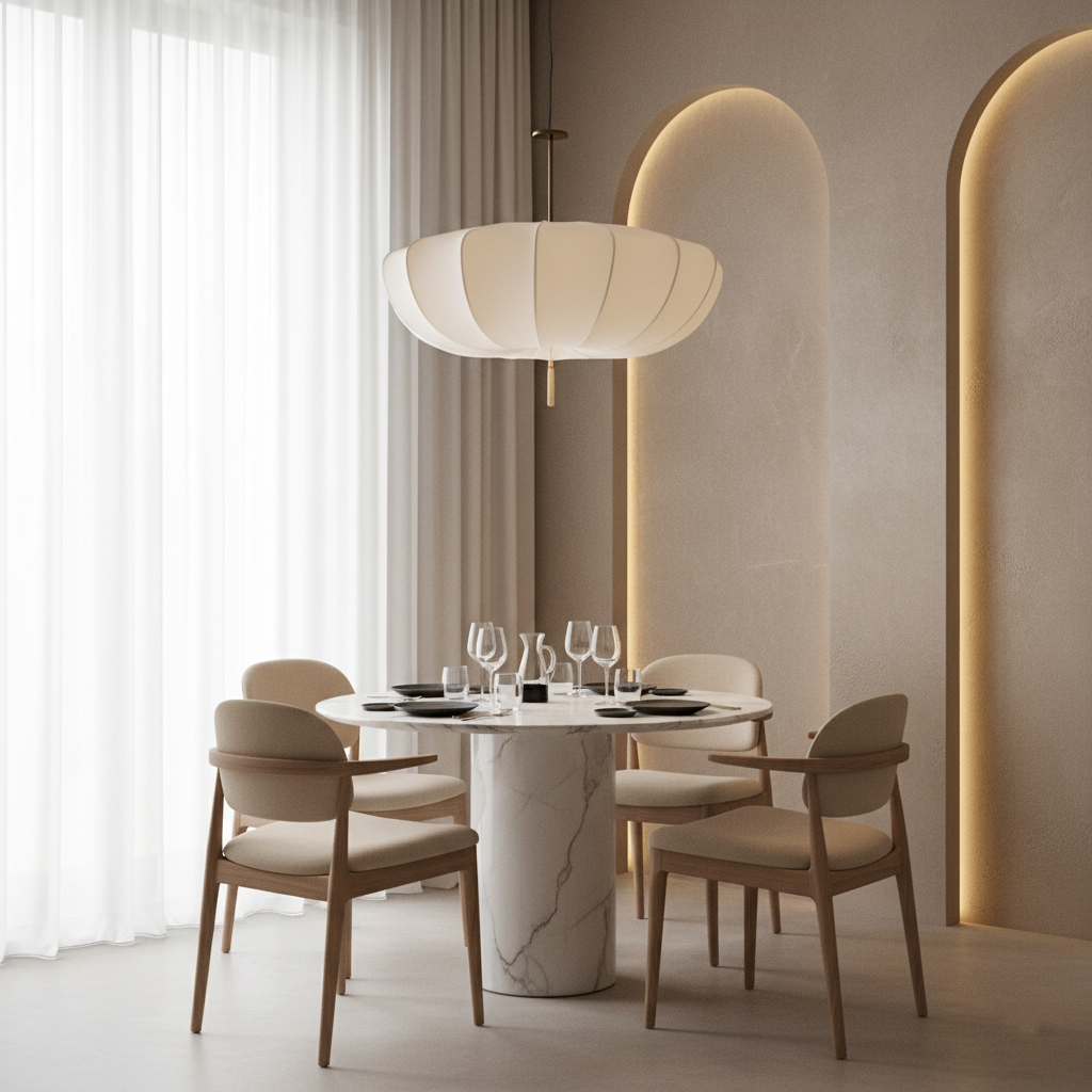 PLEATED SCALLOP DOME PENDANT
