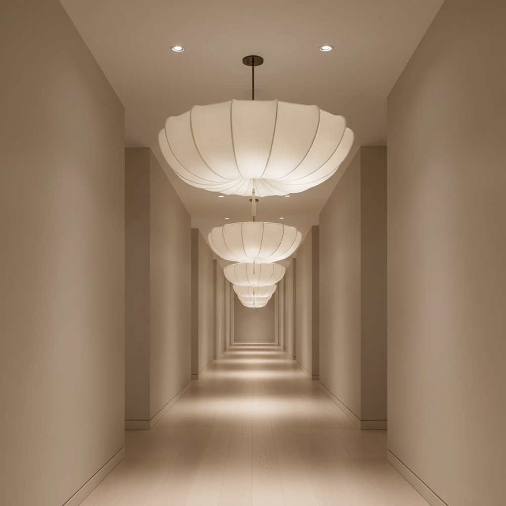 PLEATED SCALLOP DOME PENDANT