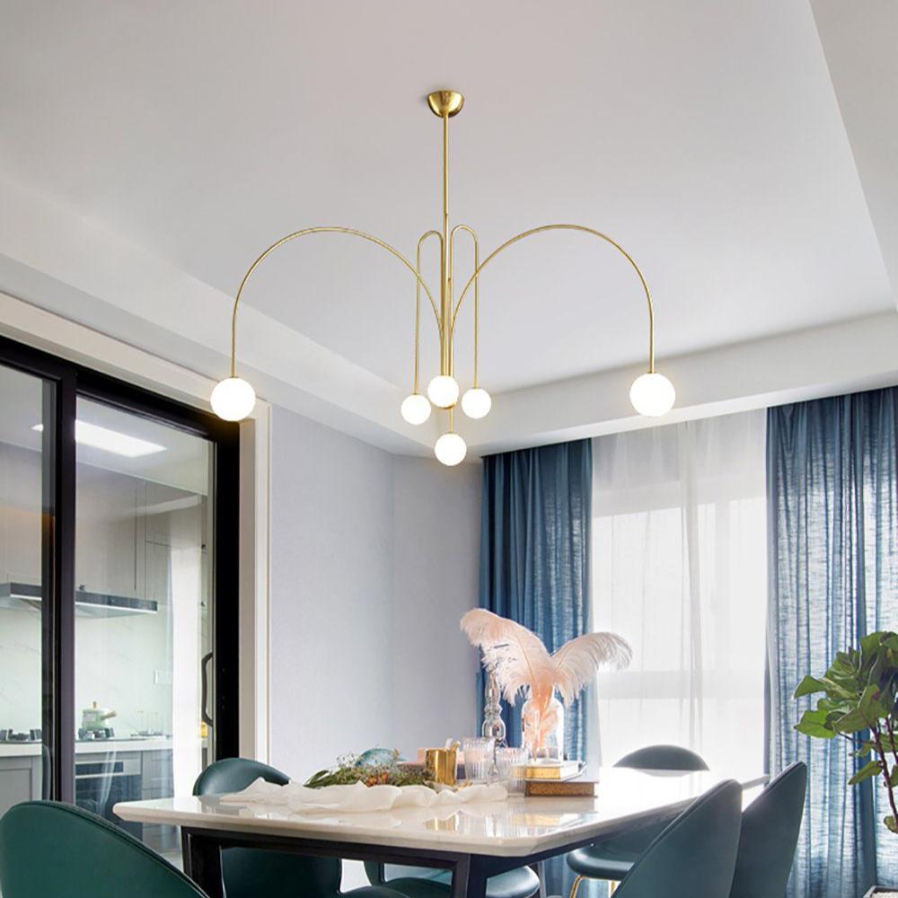 Nordic Gran Finale Nordic White Glass Metal Pendant Light