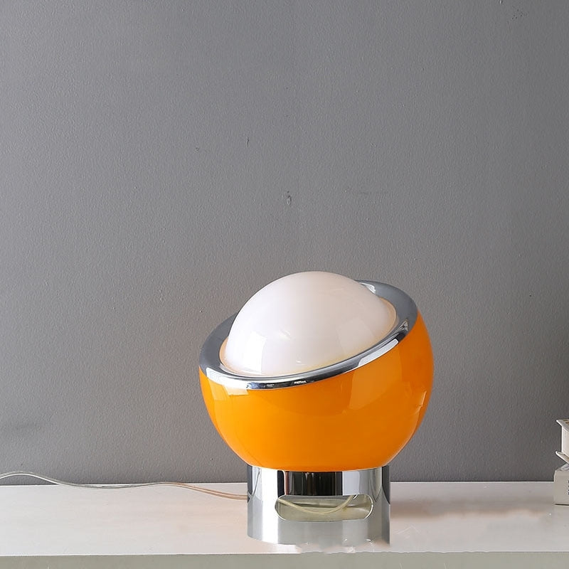 RETRO ORANGE ORB TABLE LAMP