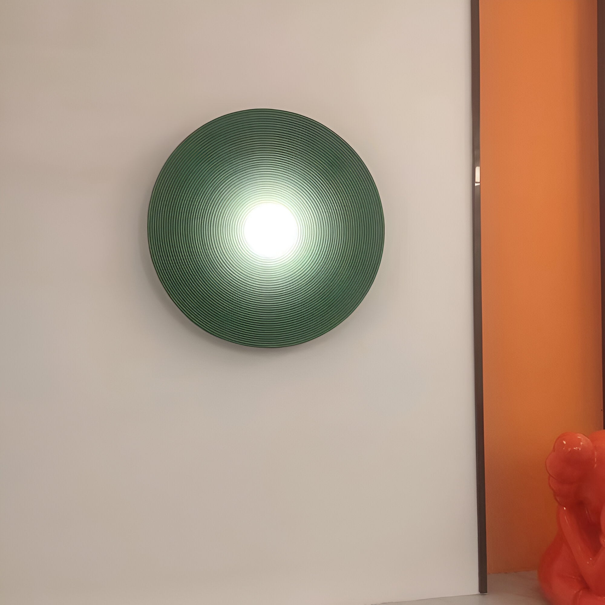 RIDGED BRONZE DISC LAMP