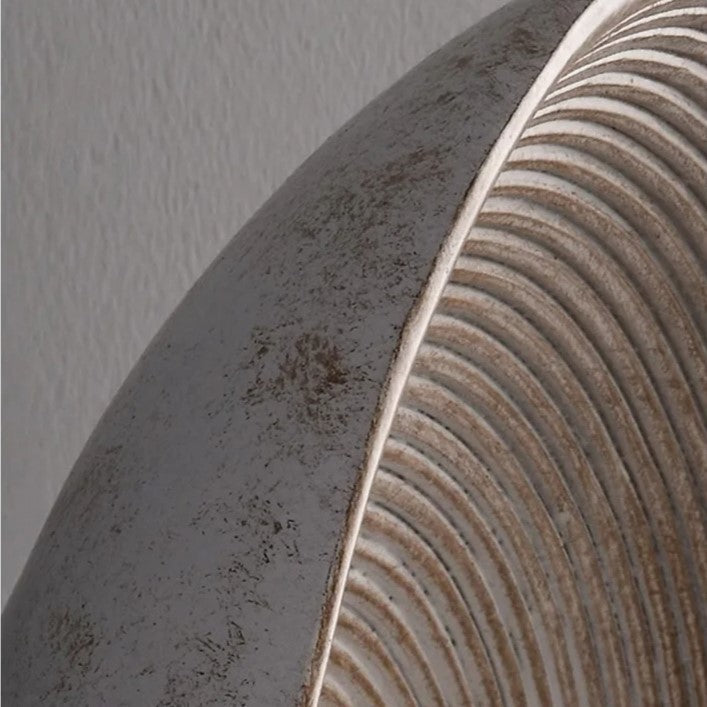 RIDGED BRONZE DISC LAMP
