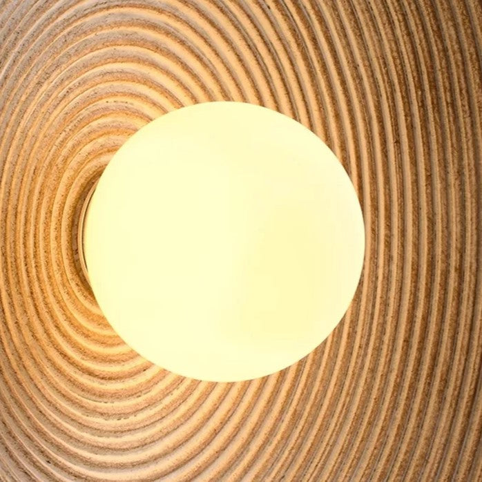 RIDGED BRONZE DISC LAMP