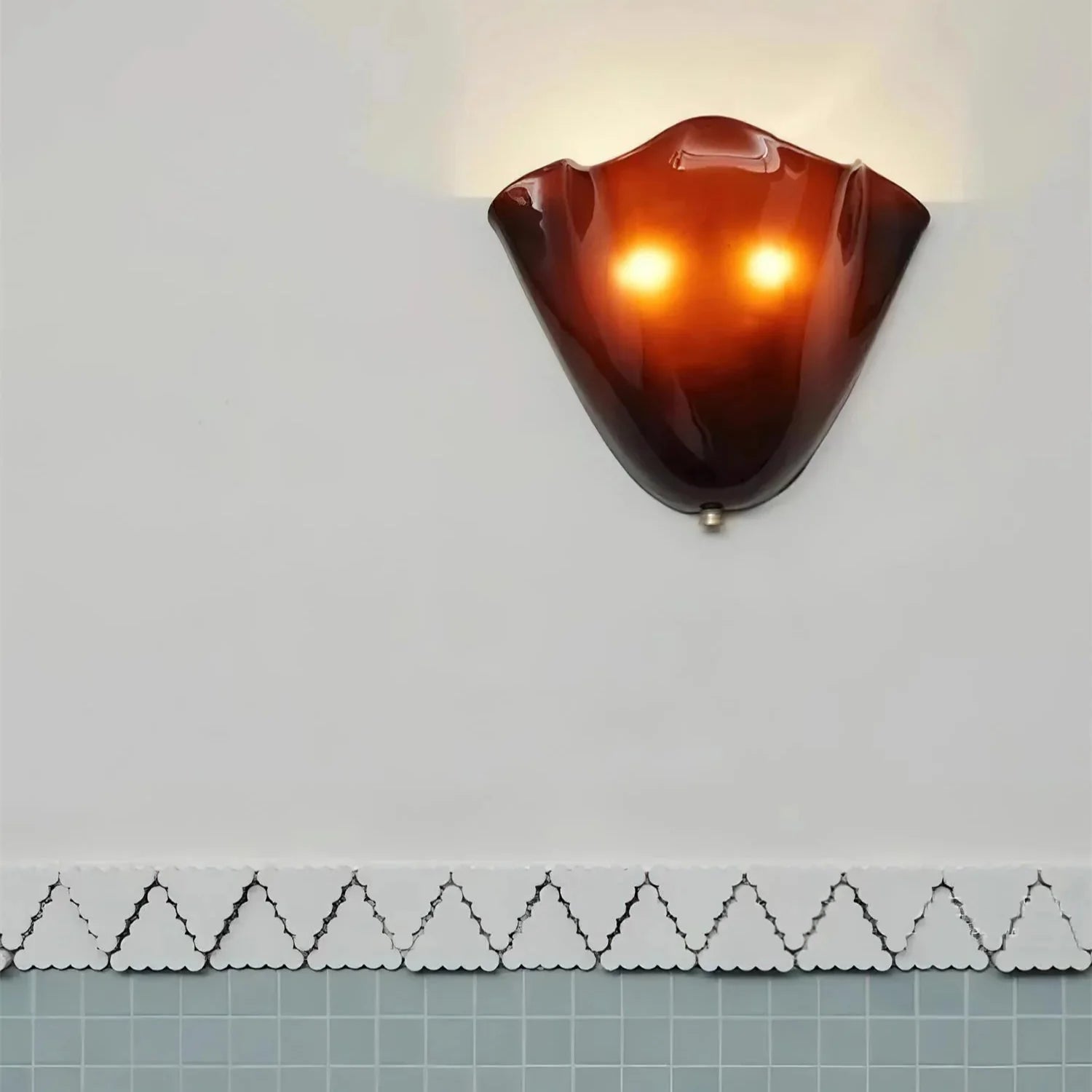 Skirt Series Retro Colored Glass Skirt Shell Wall Light
