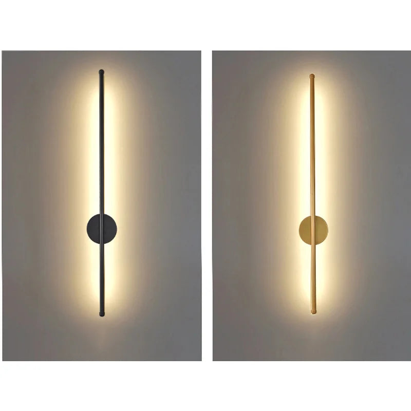 SLIM BLACK BAR WALL LAMP