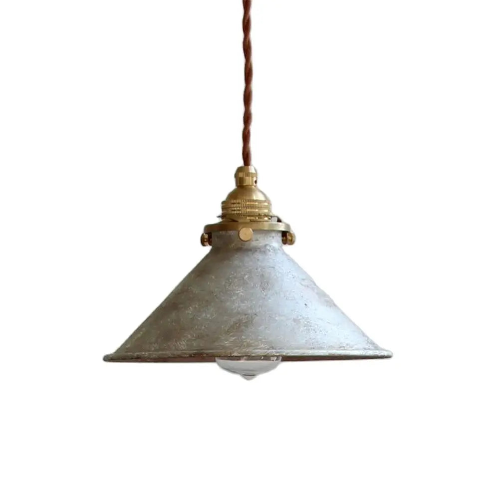 TEAL ENAMEL DOME PENDANT