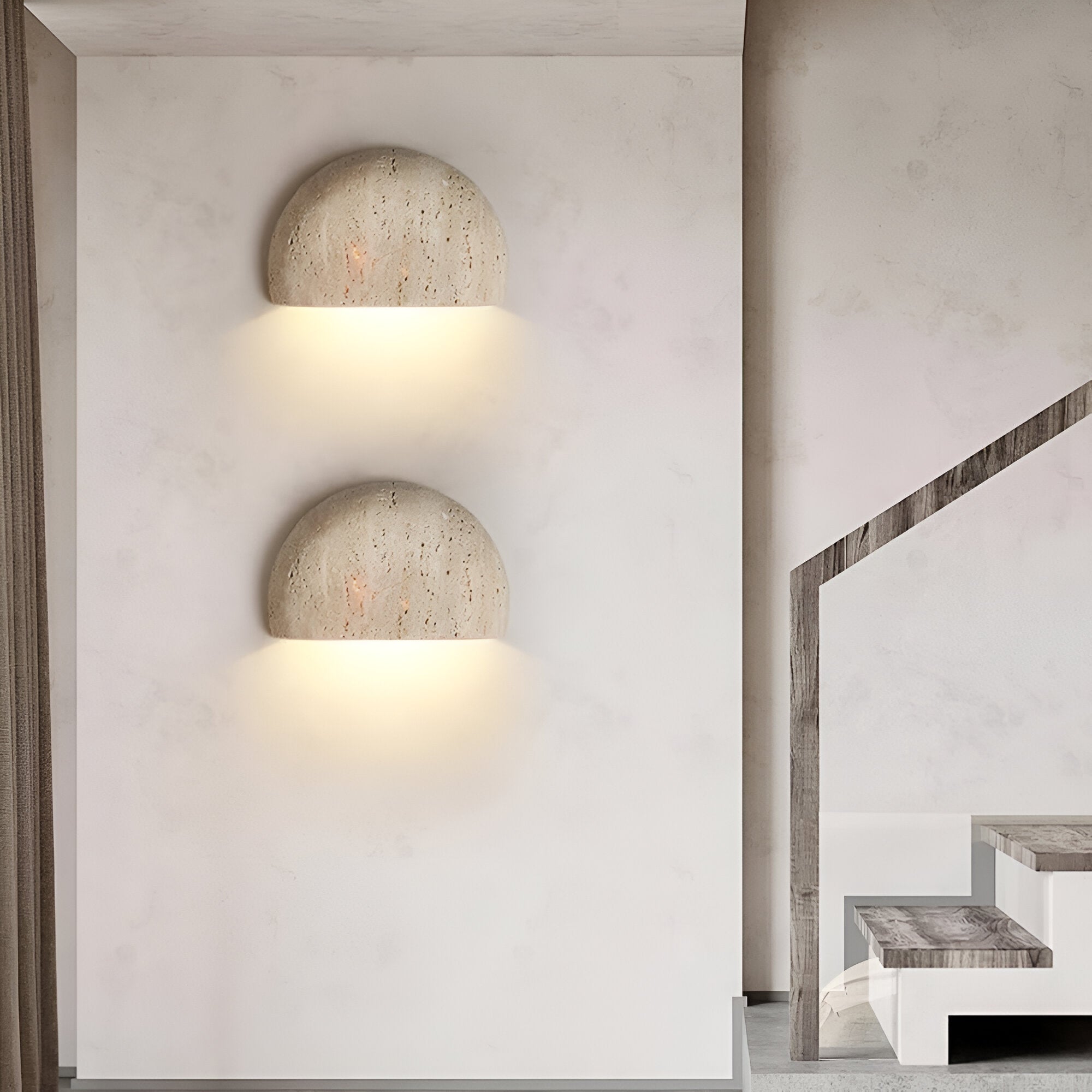 TRAVERTINE ARCH WALL LAMP
