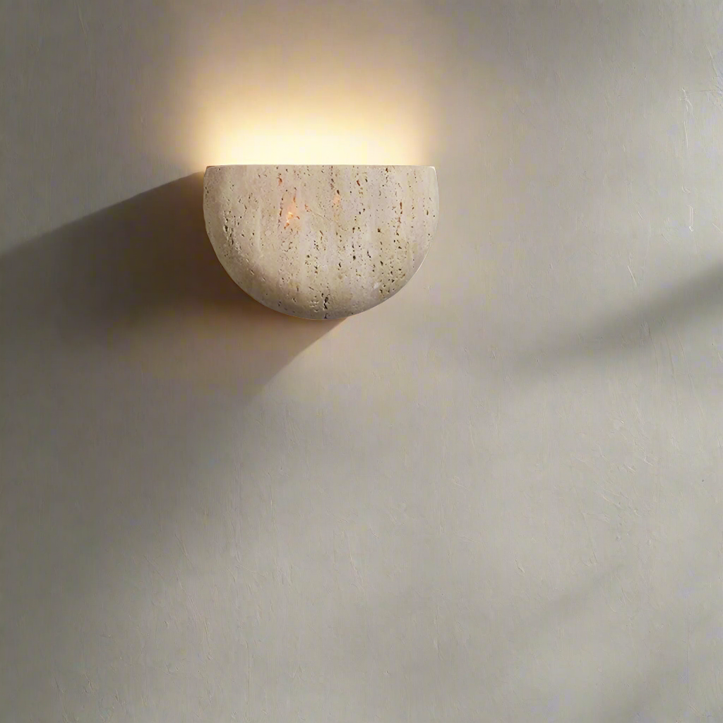 TRAVERTINE ARCH WALL LAMP