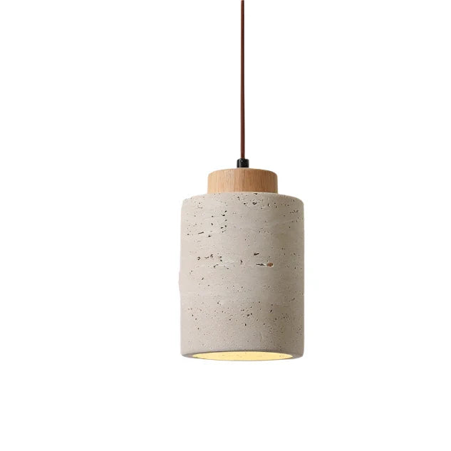 TRAVERTINE DRUM PENDANT