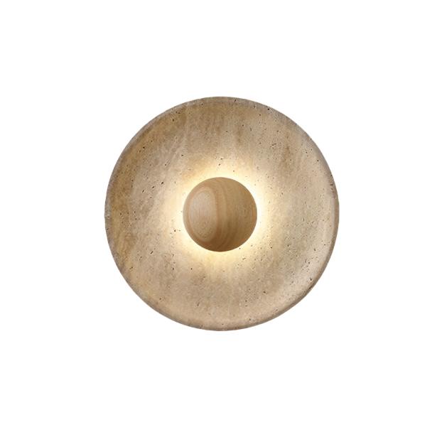 TRAVERTINE RING WALL LAMP