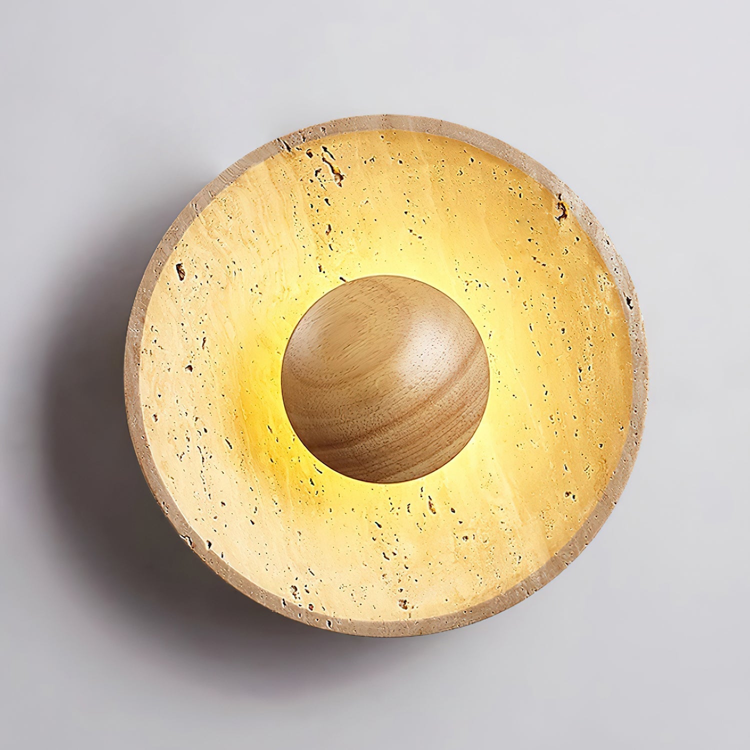 TRAVERTINE RING WALL LAMP